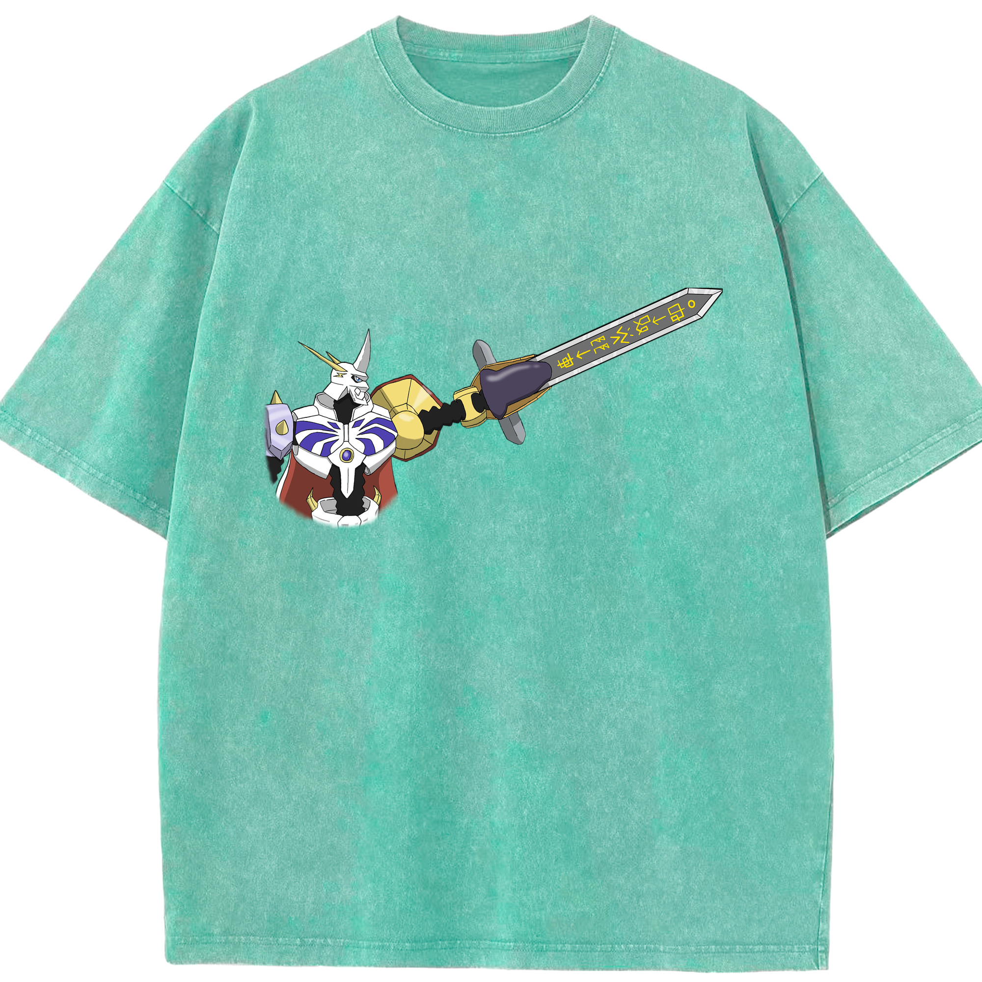 （画像用） Digimon デジタルモンスター/デジモン 綿100% ヴィンテージ風 半袖Tシャツ（フロントプリント）